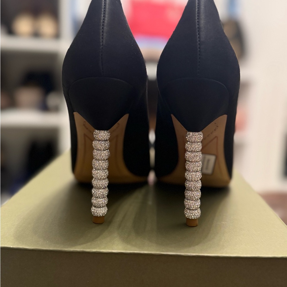 Sophia Webster Black Heels with Silver Accents